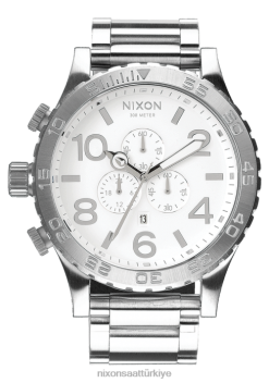Nixon 51-30 krono 22VFD20 kol saati yüksek cila/beyaz