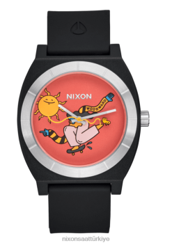 Nixon hannah eddy zaman memuru opp 22VFD83 kol saati siyah Sarı