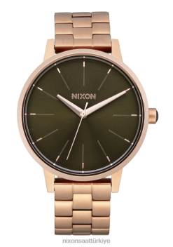 Nixon Kensington 22VFD233 kol saati pembe altın/zeytin güneş ışını