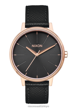 Nixon kensington deri 22VFD235 kol saati gül altın/siyah