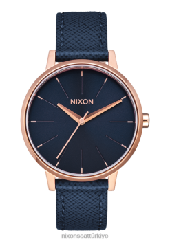 Nixon kensington deri 22VFD236 kol saati lacivert/gül altın