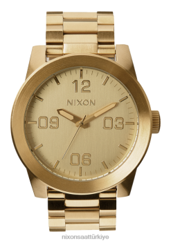 Nixon kurumsal paslanmaz çelik 22VFD64 kol saati hepsi altın