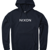 Nixon markalı kapüşonlu üst 22VFD464 Giyim Donanma
