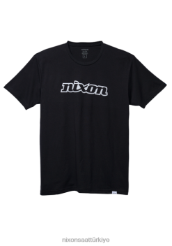 Nixon og script eko-repreve tişört 22VFD499 Giyim siyah beyaz