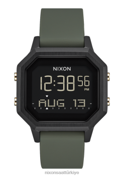 Nixon siren paslanmaz çelik 22VFD205 kol saati siyah/yorgunluk