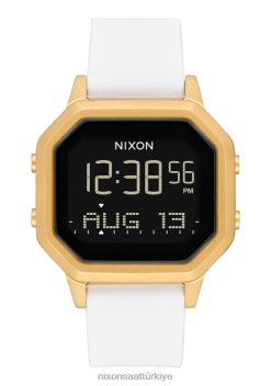 Nixon siren paslanmaz çelik 22VFD206 kol saati altın/beyaz