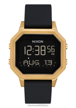 Nixon siren paslanmaz çelik 22VFD207 kol saati altın/siyah