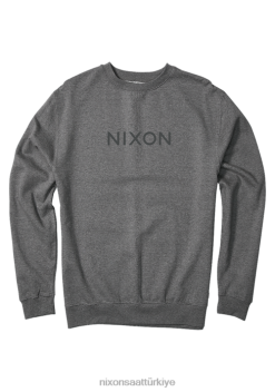 Nixon yazılı mürettebat sweatshirt 22VFD459 Giyim koyu funda grisi