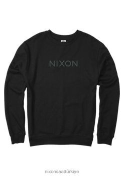 Nixon yazılı mürettebat sweatshirt 22VFD460 Giyim siyah