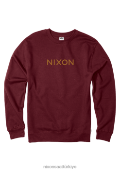 Nixon yazılı mürettebat sweatshirt 22VFD461 Giyim bordo