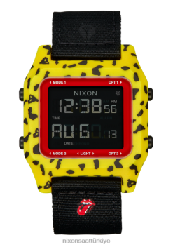 Nixon yuvarlanan taşlar 22VFD217 kol saati sarı siyah