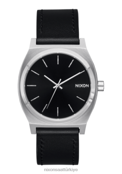Nixon zaman veznedar deri 22VFD130 kol saati gümüş/siyah